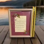 Hardwood Framed Poem & Handmade Floral Paper Quilling Art