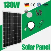 130W Solar Panel Kit Mono 12V 130 Watt Battery Charge Camping Caravan Power Home