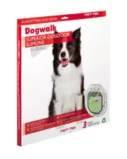 Pet-tek Dogwalk Heavy Duty Pet Door - Glass Fitting (Dog door) Slimline Clear