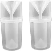 Kisangel 2 Sets Rain Gauge Rain Measuring Cup Rain Water Catching System Manual Rain Meter Sprinkler Gauge for Lawn Basic Rainfall Gauge Recording Rain Gage Measure Plastic Measuring Cup