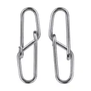 100pcs Diamond Snap Fishing Barrel Swivel safety snap fishing Hook swivels 0-7#