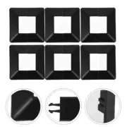 6 Pcs Black Foot Cover Deck Railing Shoe Corridors Post Cap Fence Skirt