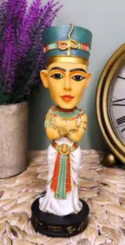 Egyptian Dynasty Queen Ruler Nefertiti Wife Of Pharaoh Bobblehead Figurine 7"H