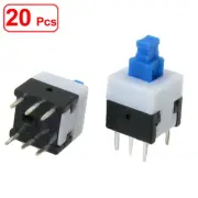 20 Pcs 8 x 8mm Torch Latching Tact Tactile Push Button Switch DPDT 6 Pin DIP PCB