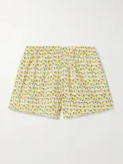 [STAUD] STAUD - Paddle Printed Cotton-blend Shorts - Yellow - large large Yellow
