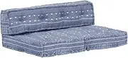 Indigo Pouffe Fabric Seat, Patio Furniture Cushions, Outdoor Pillows, Replacement Bench, Chair Cover, Comfortable Sofa Set