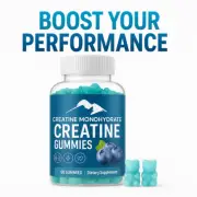 Creatine Monohydrate Gummy 3000mg – Brain & Muscle Strength – 60 Blueberry Bears