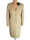 NWT ST. JOHN Knits Gold Multi Sequin Tweed Jacket Blazer Dress Suit sz 6 $3190