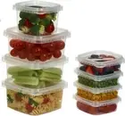 16-Oz. Square Clear Deli Containers with Lids , Tamper-Proof Bpa-Free , Take Out