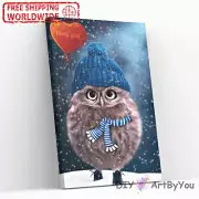 Paint By Numbers Kit Owl Bird Animal Canvas Wall DIY Framed Oil Beginner Home