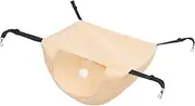 Happyyami Cat Hammock Hammock Nest Cat Basket Bed Outdoor Wicker Enclosures Cage Cool Pet Bed Kitten Cooling Mat for Dogs Sleeping Cot Pet Hanging Nest Beige Thick Sandwich Mesh