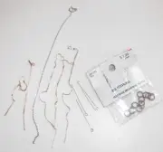 Lot Silver 925 Jewelry Making Rings, Ear Earring Threaders as shown