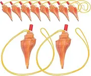 CLISPEED 10pcs Portable Conch Whistle Natural Decorative Noise Maker for Parties and Travel Souvenirs Unique Design for Fun Gatherings