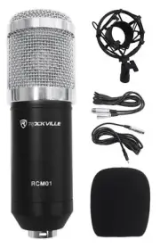 Rockville RCM01 Gaming Twitch Microphone Streaming Youtube Recording PC Game Mic