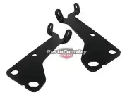 Holden Straight FRONT Bumper Bar Iron Brackets PAIR Black NEW HQ All not Comm...