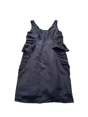 BNWT Nicola Finetti Womens Grey Sleeveless Ruffle Dress Size 14