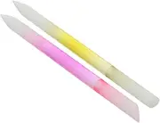 HAMPPLIES 2pcs Glass Cuticle Pusher Tool: Dual Ended Manicure Stick Glass File Precision Filing Cuticle Remover Manicure Tools For Nails Care
