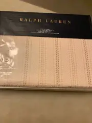 Ralph Lauren Annandale Meade Tonal Sand King Flat Sheet