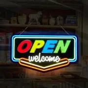 LED Open Signs for Business, 19.7 x 11.5in Large Open Sign for Window, Ultra ...
