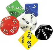 CORHAD Fancy Dice Set 6pcs Assorted Sided Dices for Board Games Game Dice Props for Party Fun Random Color