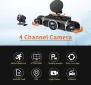 Dash camera for cars 4channel Front and Rear
