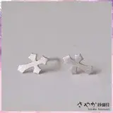 在飛比找遠傳friDay購物優惠-【Sayaka紗彌佳】純銀 純粹風格 十字架耳環