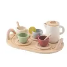 Silicone Tea Party Set Role Play Game Mini Kitchen Utensils Kids Gifts