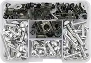Fairing Bolts Motorcycle Screws Body Screws Nuts for Kawasaki Z750 Z1000 for Versys 650 for Ninja Z1000SX(Silver)