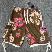 Abercrombie & Fitch Board Shorts Mens XL Floral Cargo Swim Trunks Tuggers New
