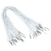 100Pcs 18" Elastic Barbed Cord 1.6mm Loop Stretch Round String White