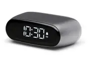 Lexon Minut Mini Alarm Clock - Gunmetal