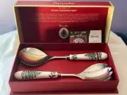 Spode Christmas tree set of 2 salad servers spoon & fork PO8445