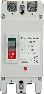 Gearwell Circuit Breaker Switch, 2P MCCB Solar Battery Disconnect Isolator, PV System Overcurrent Protector for Electrical Safety