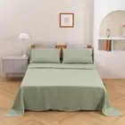Natural Home Vintage Washed Hemp Linen Sheet Set (Sage) - Super King