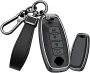 TECART Smart Car Key Case fit for Nissan Protection Key Fob Holder Keyring fi...