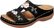 [IWIHMIV] Womens Arch Support Sandals Wedge Sandals for Women Slip On Platform Wedge Sandals Summer Casual Sandals Walking Shoes