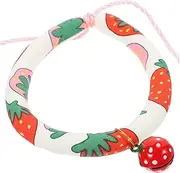 SEWOART Adorable Adjustable Pet Collar with Bell Chic Pattern Design for Cats Puppies Comfortable Wear Resistant Material for Training Walking Special Events