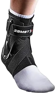 Zamst A2-DX Black Ankle Brace for Sports - Breathable Sports Ankle Support for Men and Women with Guard Stabilisers for High-Grade Ankle Sprain - Right, Medium