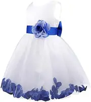 [Loodgao] Girls Petals Tulle Princess Wedding Pageant Party Flower Girl