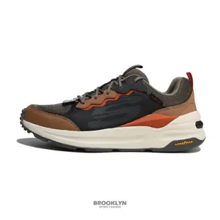 SKECHERS 慢跑鞋 GLOBAL JOGGER 黑深卡其橘 固特異底 記憶墊 男(布魯克林) 237203OLMT