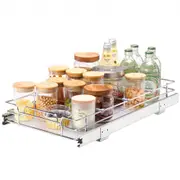 VEVOR Pull Out Cabinet Under Sink Organizer 11 x 21 Inch Wire Drawer Basket