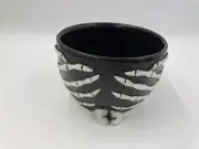 Spooky Hollow Ceramic 6.5in Halloween Skeleton Hands Serving Bowl CC02B38017