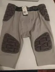 New Adidas Boys Techfit Smash Girdle 5-Pad Shorts Sz. XL NEW BS2663 Gray