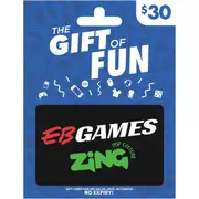 EB Games Zing Pop Culture The Gift of Fun $30 Gift Card