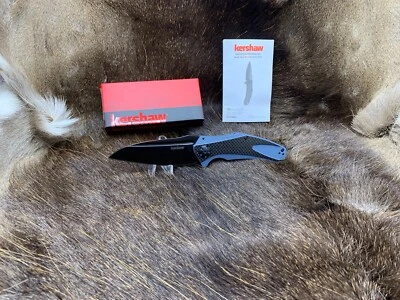 Kershaw 5" Carbon Fiber Natrix XL Sub-Frame Lock Blue / Black Knife Mint In Box