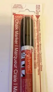 Craft Smart Wet-Erasable Marker Chalkboard Window & Mirrors Black Wide Tip NEW