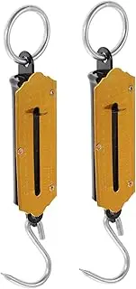 [Yardwe] 2pcs Spring Scale Hanging Scale Vegetables Scale Fish Scale Weighing Machine for Body Weight Scale for Fishing Scale for Home Fishing Rod Case Luggage Iron Handheld Vegetable Scale