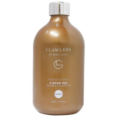 Gina Liano - FLAWLESS 2 HOUR Self Tan Salon Solution - DARK - 500mL NEW Instant