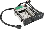Hard Drive Mounting Bracket Kit,3.5in Hard Disk Drive Bays Holder Mounting Bracket Adapter for PC,Support 2.5in State Drive,with Dual Ports & LED Indicator
