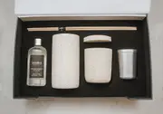 Inoko Australia - Multi Gift Set Concrete - Diffuser Vessel, Diffuser Refill, Small Candle Vessel & Small Candle Refill